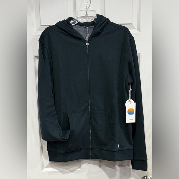 Vuori Men's Medium Performance Waffle Zip Hoodie 2.0 Grove Green NWT Hoody Lined